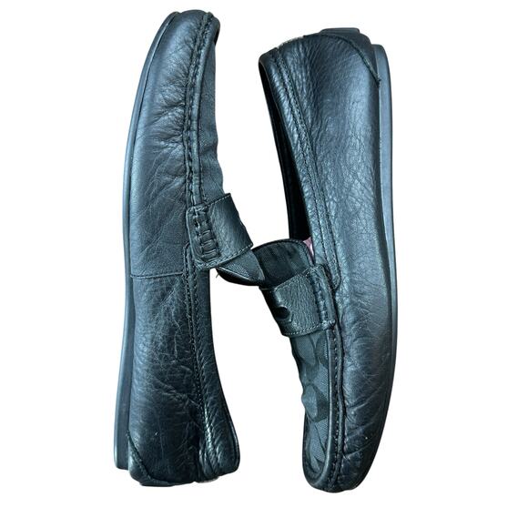 Coach Liam Driver Loafers Black Signature Jacquard Logo Print Coach Slide Sz 8.5 - Picture 11 of 16